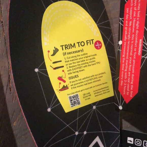 Easyfeet Orthotic Shoe Insoles with hard arch support - Picture 3 of 9